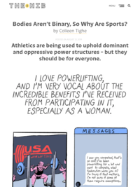 Bodies Aren’t Binary, So Why Are Sports? by Colleen Tighe