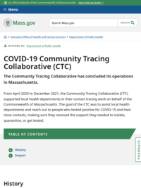 COVID-19 contact tracing resources and information | Mass.gov