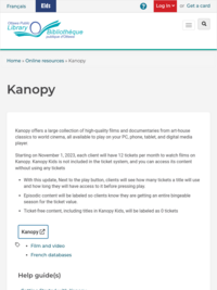 Kanopy -- Online Resource for film
