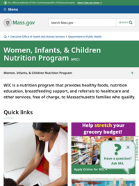 Women, Infants, &amp; Children Nutrition Program | Mass.gov