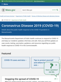 Information on the Outbreak of Coronavirus Disease 2019 (COVID-19) | Mass.gov