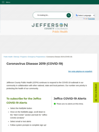 Jefferson County Public Health COVID-19 Resources