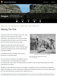 Making The Trek - Oregon National Historic Trail (U.S. National Park Service)