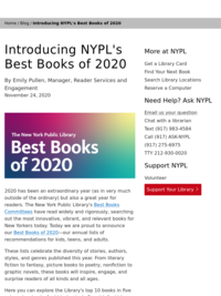 NYPL's Best Books of 2020
