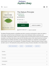 The Nature Principle - Washington Anytime Library - eaudio