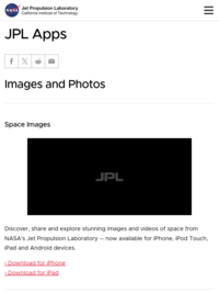 Fun apps from the Jet Propulsion Lab. Includes NASA selfies!