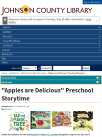 Apples are Delicious - Preschool Storytime