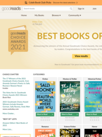 Best Books 2021 — Goodreads Choice Awards
