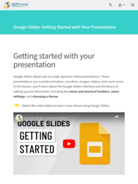 Google Slides: Getting Started with Your Presentation