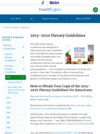 2015–2020 Dietary Guidelines for Americans - health.gov