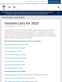 Favorite Lists for 2023
