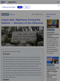 Righteous Among the Nations: rescuers of the Holocaust – Lesson Plan |  Lesson Plan | PBS NewsHour Extra