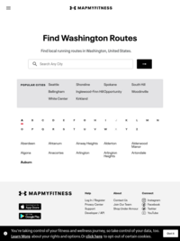 Map My Fitness routes in Washington State