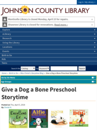Give a Dog a Bone Preschool Storytime