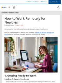 How to Work Remotely for Newbies