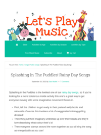Splashing In The Puddles! - Rainy Day Songs