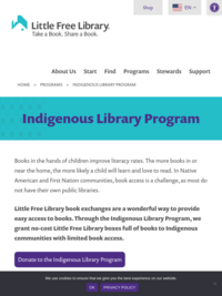 Little Free Library Launches Indigenous Library Program