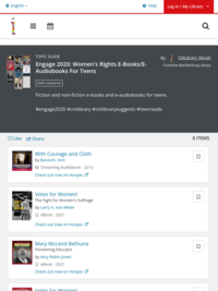 Engage 2020: EBooks/Audioebooks for Teens About Women's Rights | Charlotte Mecklenburg Library | BiblioCommons