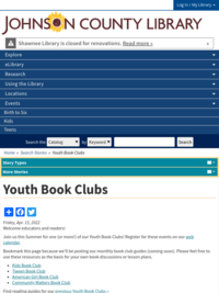 Upcoming Youth Book Clubs