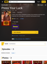 Press Your Luck (TV Series 1983–1986) - IMDb