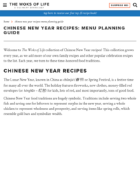 Chinese New Year Recipes: Menu Planning Guide - The Woks of Life