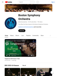 Boston Symphony Orchestra
 - YouTube