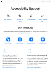 Apple Accessibility Support