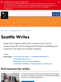 Seattle Writes | Seattle Public Library