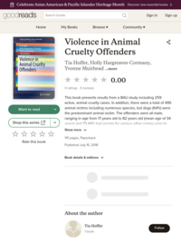 Violence in Animal Cruelty Offenders by Tia Hoffer