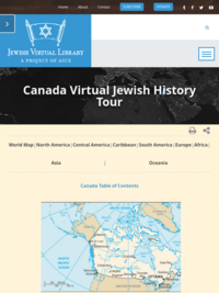 Canada Virtual Jewish History Tour : Jewish Virtual Library