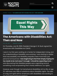 The Americans with Disabilities Act: Then and Now