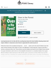 Over in the Forest A Woodland Baby Animal Counting Book by Berkes, Marianne Collins