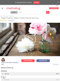 Paper Flowers: Make a Charm Peony Hair Clip with Livia Cetti