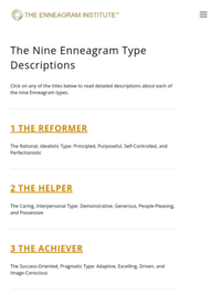 Type Descriptions — The Enneagram Institute