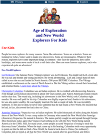 Explorers for Kids and Teachers