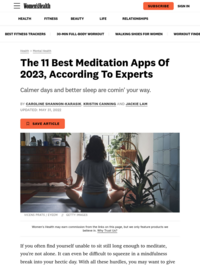 Women's Health Magazine | The 12 Best Meditation Apps for 2020