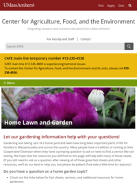 Resources: Home Lawn &amp; Garden: Home Lawn and Garden | UMass Center for Agriculture, Food and the Environment