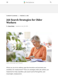 Job Search Tips for Older Job Seekers