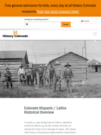 Colorado Hispanic / Latino Historical Overview
