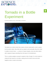 Tornado in a Bottle Experiment