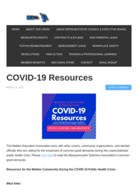 Malden Education Association COVID-19 Resources