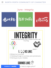 June - Integrity - NORTH PERTH COMMUNITY OF CHARACTER