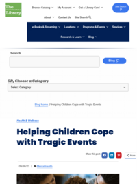 Helping Children Cope With Tragic Events | Indianapolis Public Library
