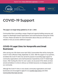 Communities Rise: COVID-19 Small Business and Nonprofit Legal Clinic