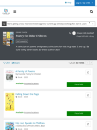 Poetry for Older Children (Read a book of poetry)