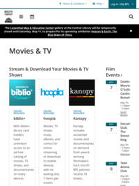 Boston Public Library Movies and TV
