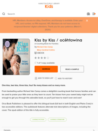 Kids - Kiss by Kiss / Ocêtôwina - Hamilton Public Library - OverDrive