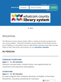 Storytimes – Whatcom County Library System