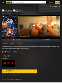 Robin Robin (Short 2021) - IMDb