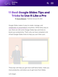 Google Slides Tips and Tricks